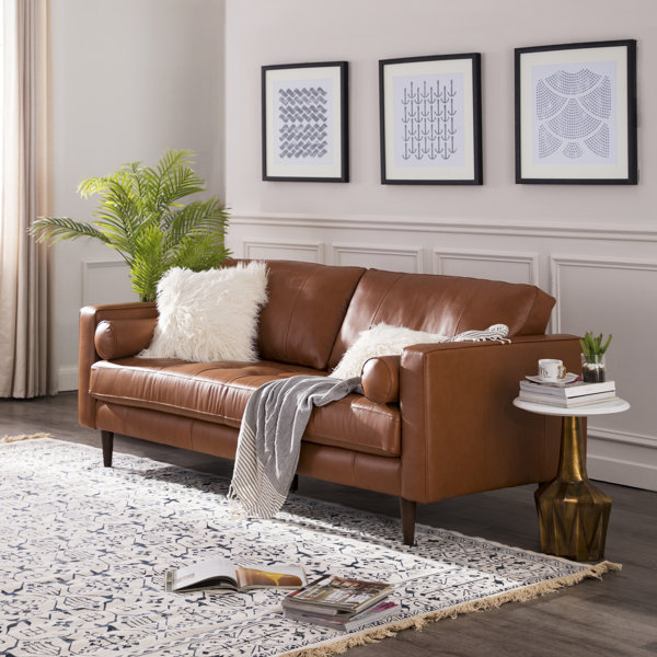Mercury Row® Apgar 88.5" Leather Sofa & Reviews Wayfair